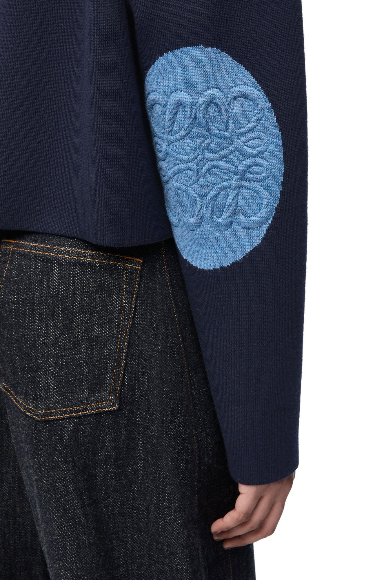 Loewe Anagram Wool Sweater In Black