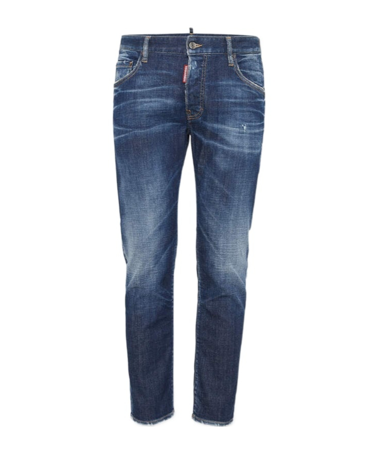 Dsquared2 Distressed Skinny Jeans In Blue