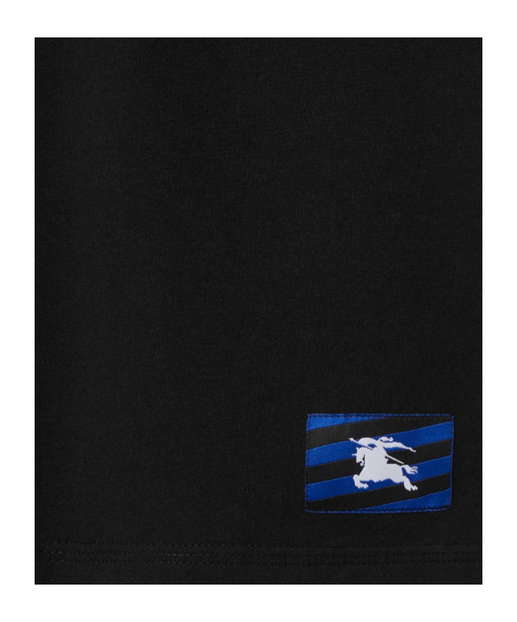 Burberry T-shirt With Round Neck And Short Sleeves In Black