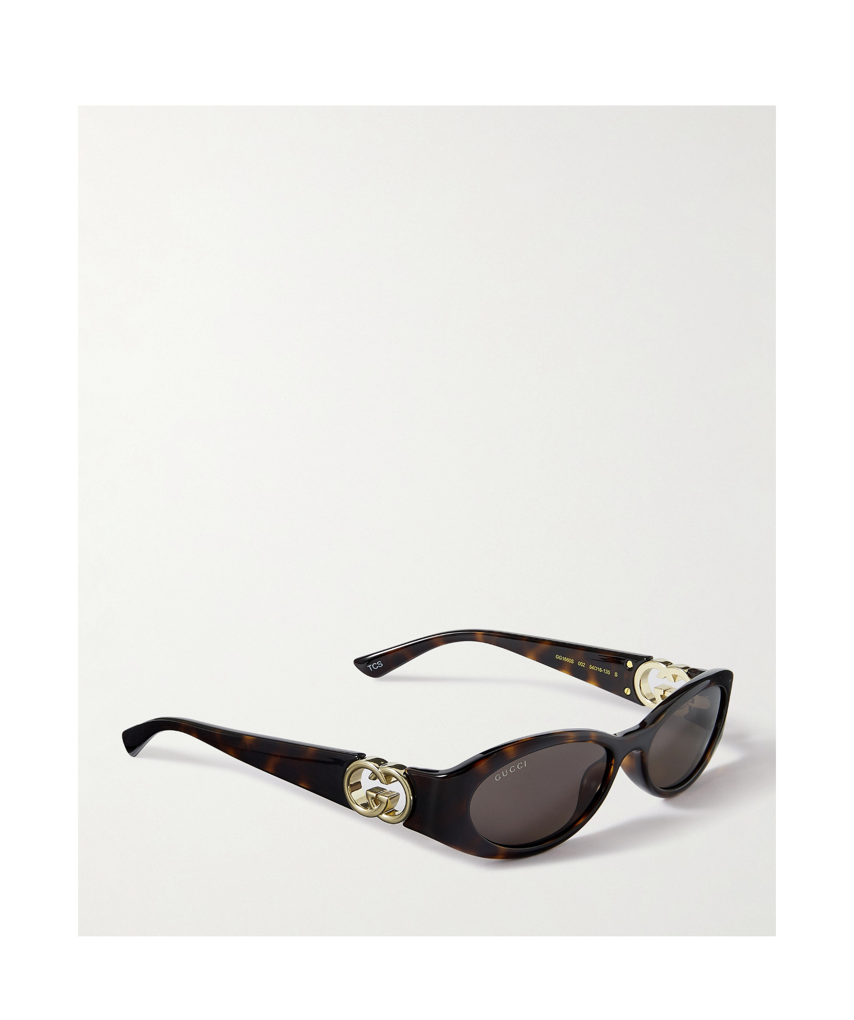 Gucci Oval-frame Sunglasses In Black