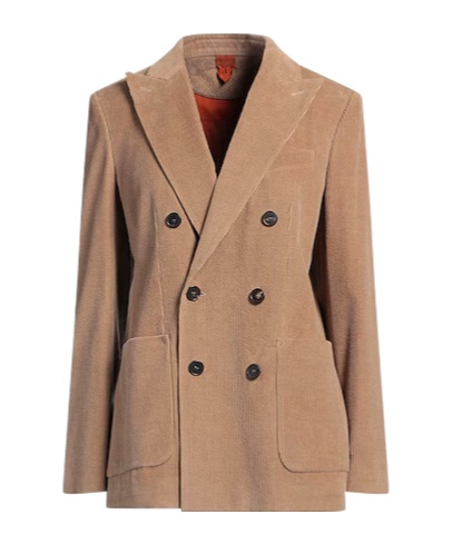 Max Mara Corduroy Double-breasted Suit In Brown