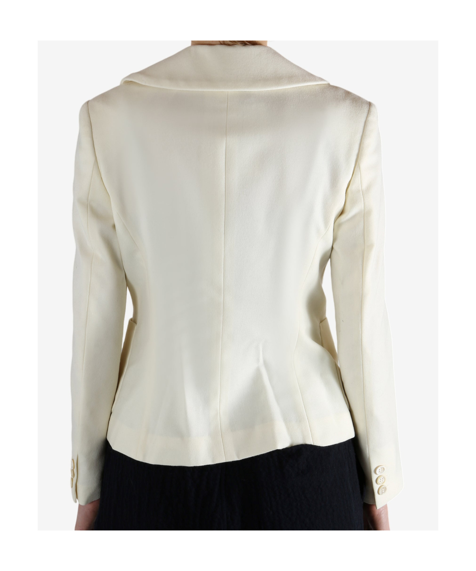 Comme Des Garçons Rose-detail Button Jacket In Neutral