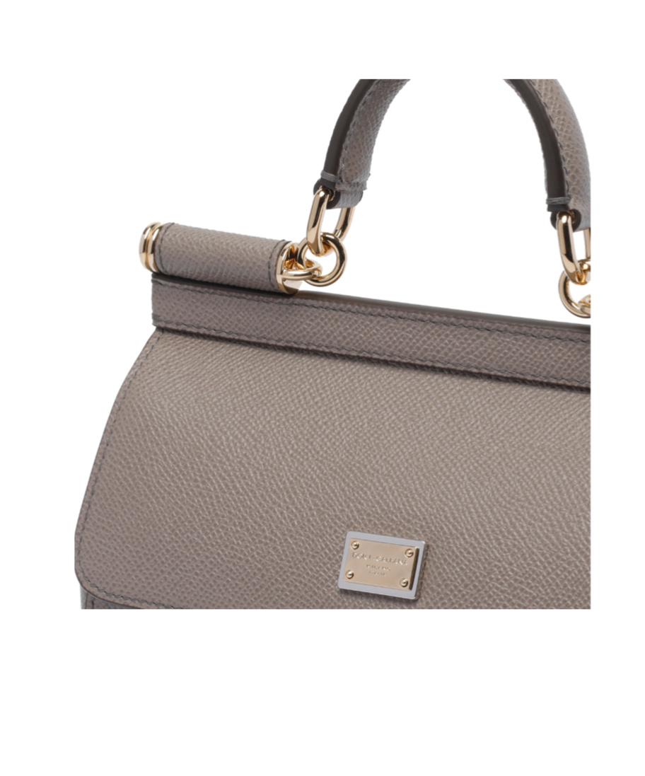 Dolce & Gabbana Top Handle Shoulder Bag In Gray