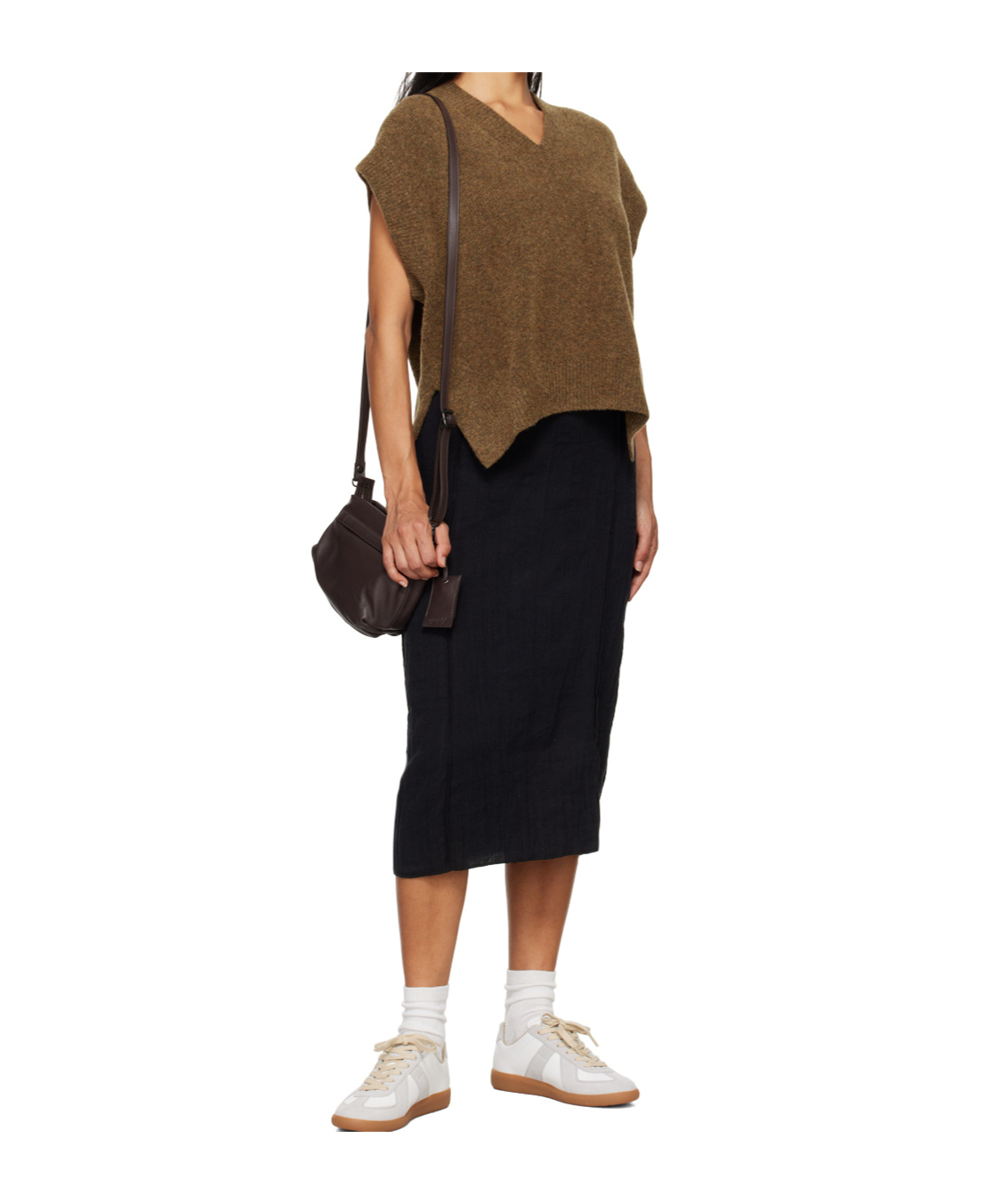 Studio Nicholson Brown Poros Vest In Brown