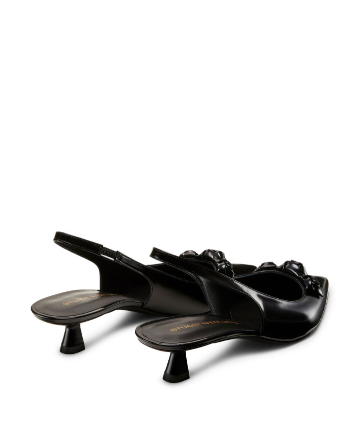 Stuart Weitzman Pointed High-heeled Sandals In Black
