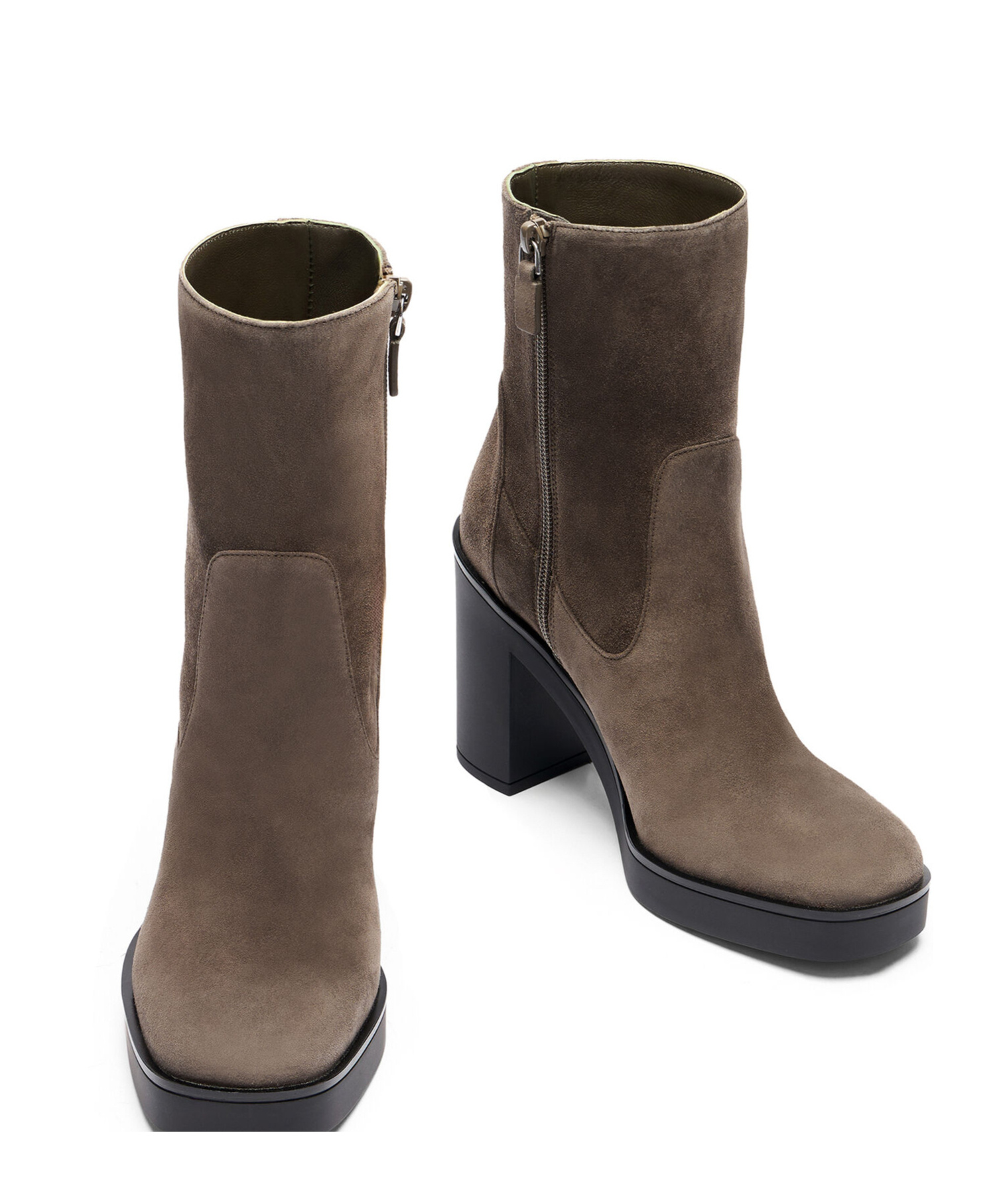 Stuart Weitzman Betenny 80 Zipper Ankle Boots In Brown