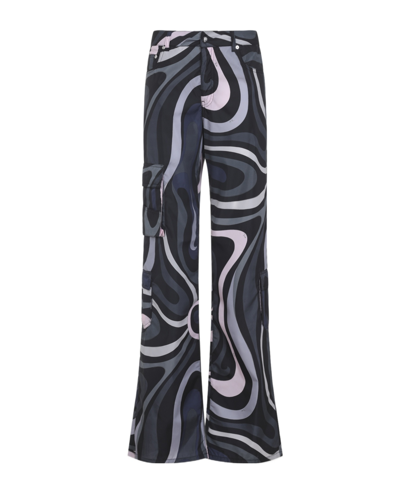 Pucci Flared Trousers With Pockets And Loops In Multi
