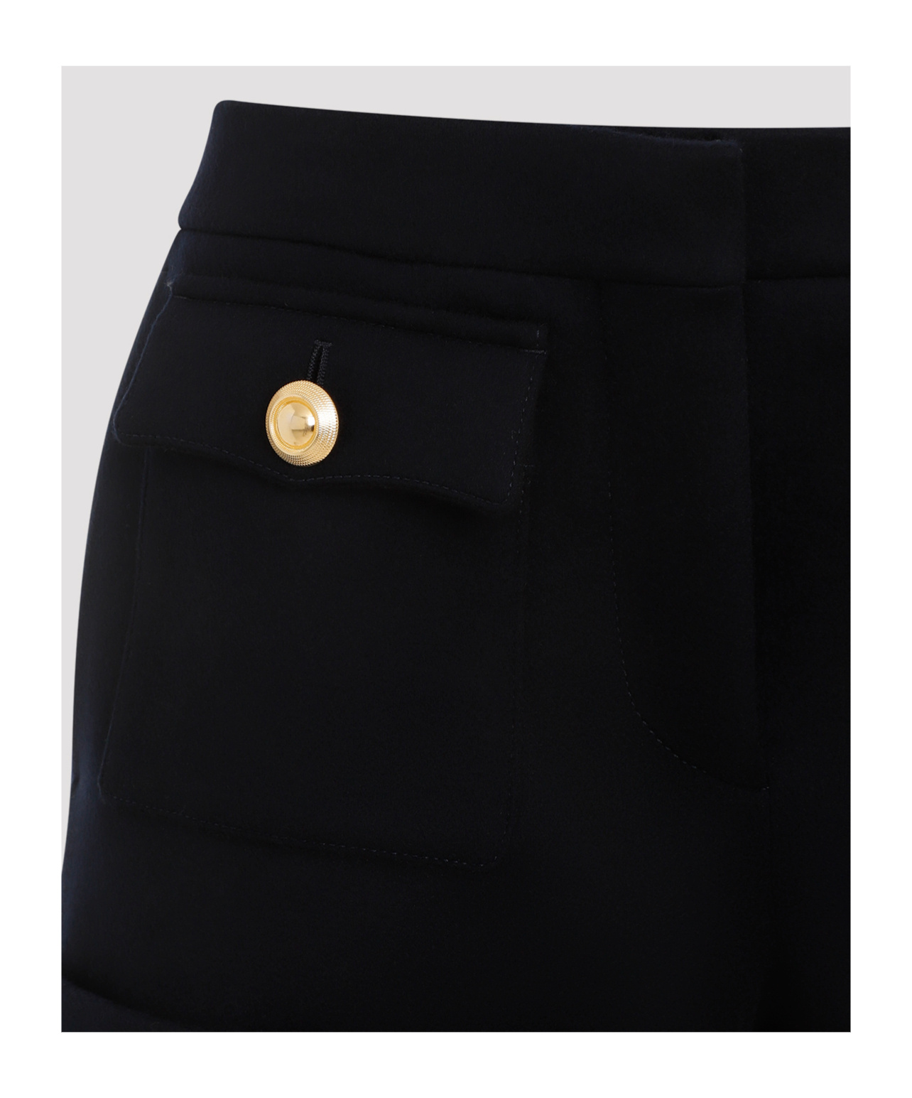 Tom Ford Blue Virgin Wool Bermudas In Black