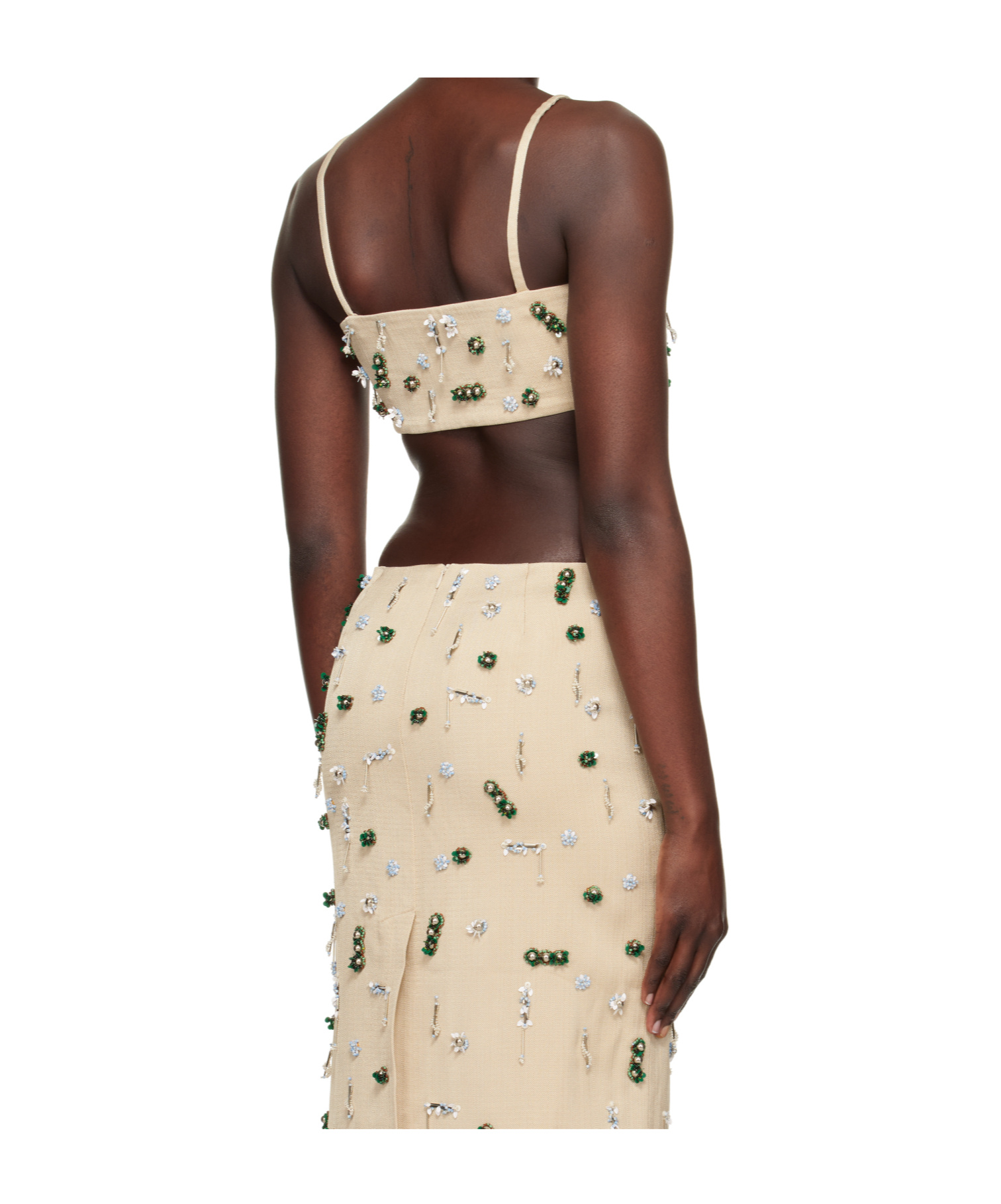 Christopher Esber Embla Beaded Top In Neutral