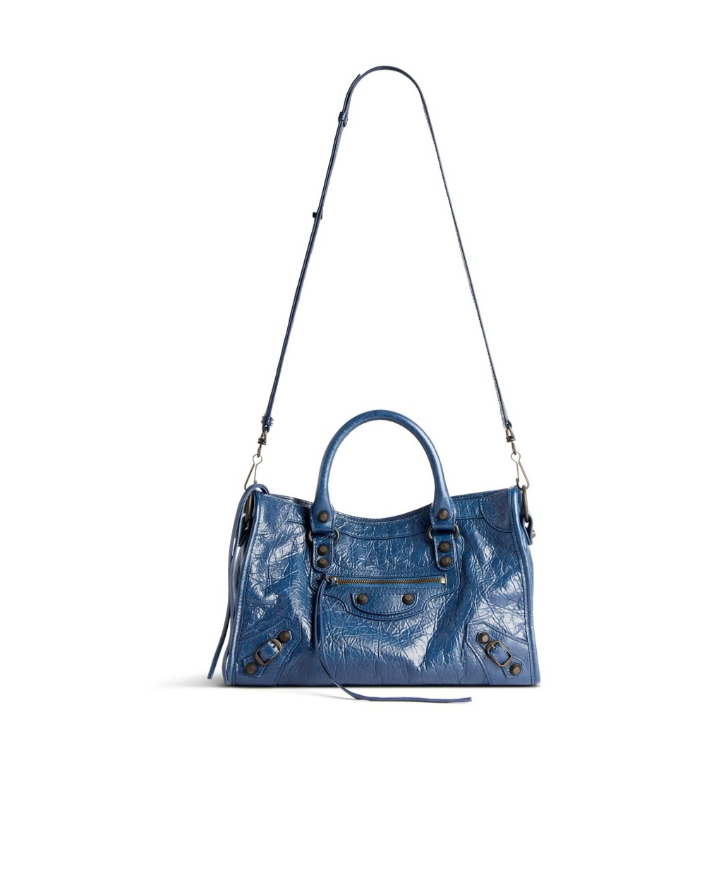 Balenciaga Le City Small Shoulder Bag In Mineral Blue