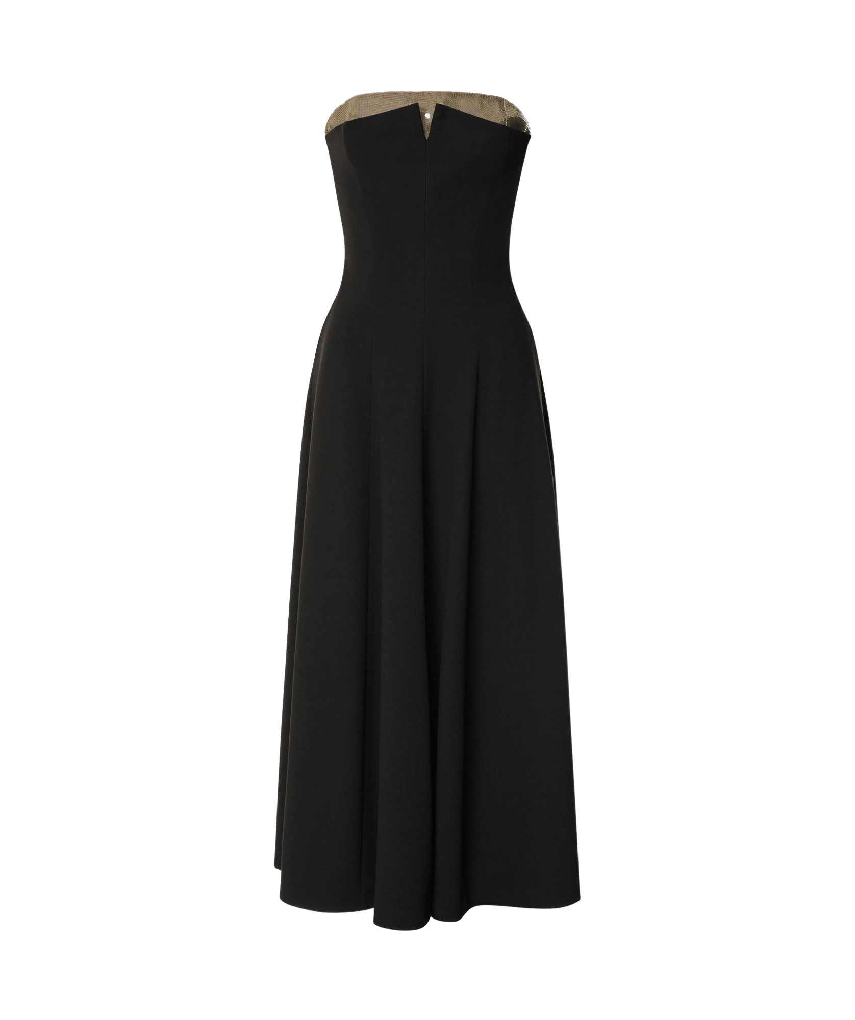 Alberta Ferretti Strapless Flared Dress In Black