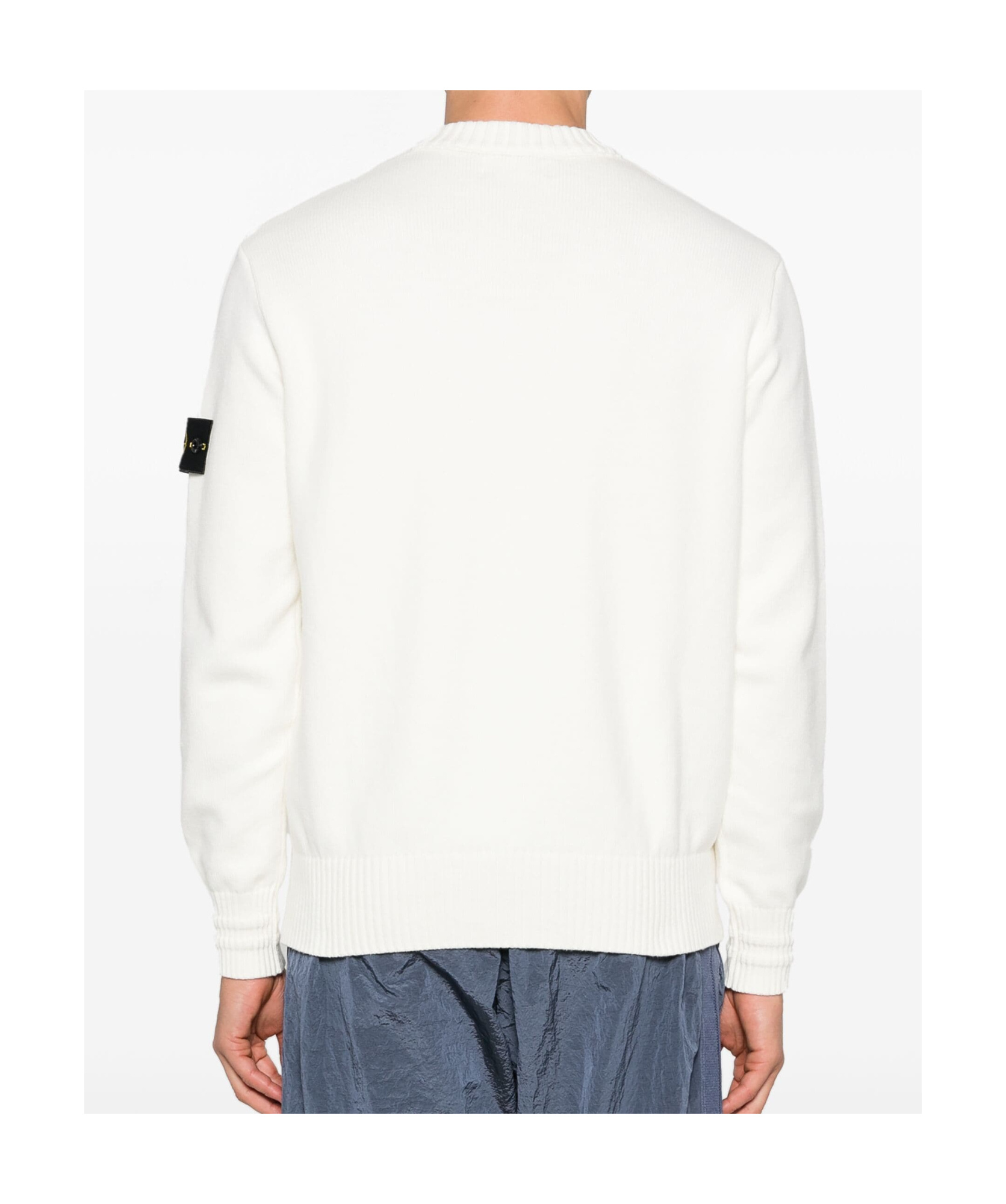 Stone Island Compass-badge Sweater In White