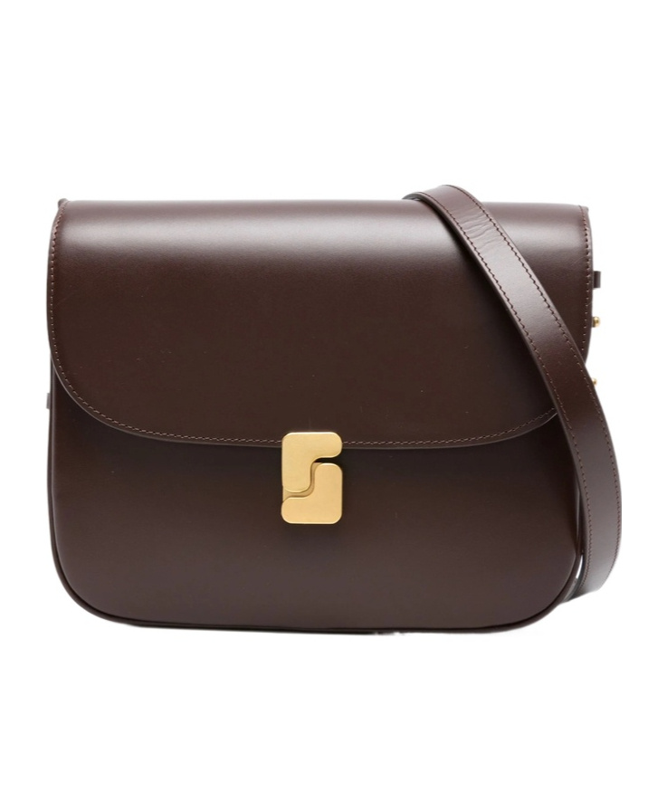 Soeur Womens Marron Fonce Bell Very Mini Patent-leather Cross Body Bag In Black
