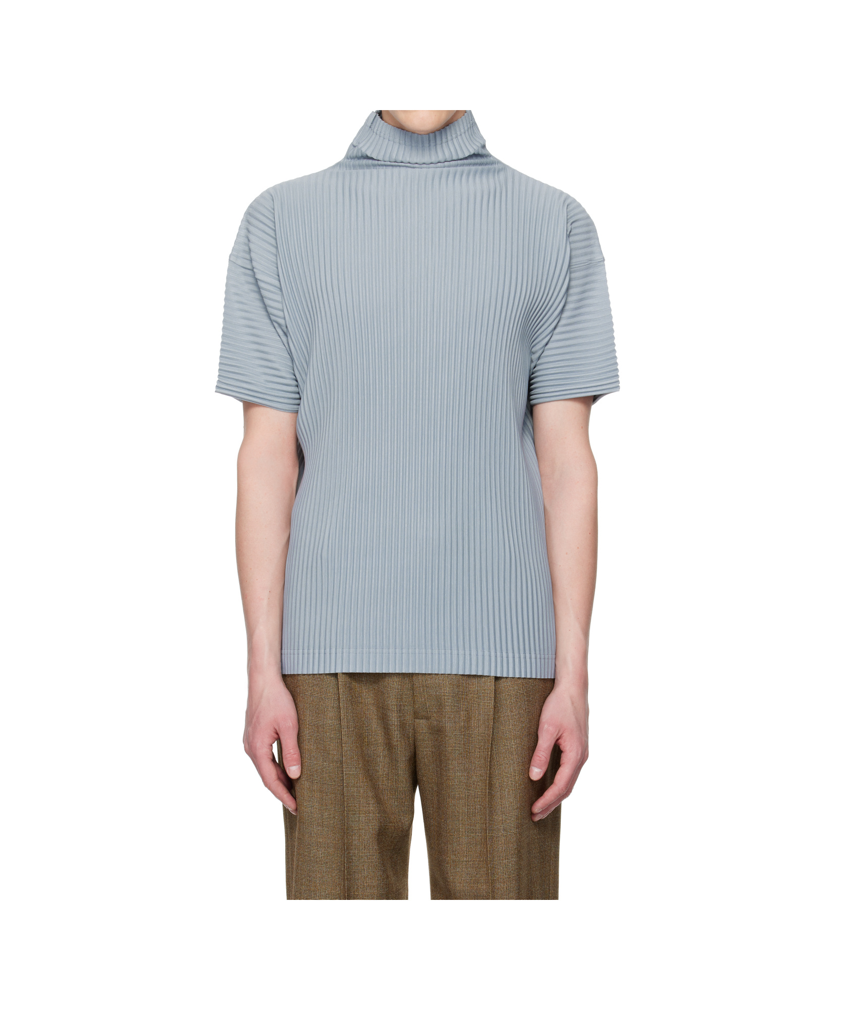 Issey Miyake Blue Color Pleats T-shirt