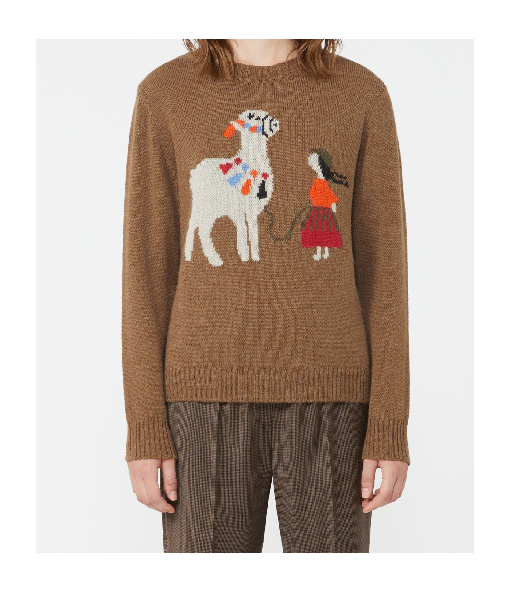 Weekend Max Mara Crew Neck Sweater In Brown
