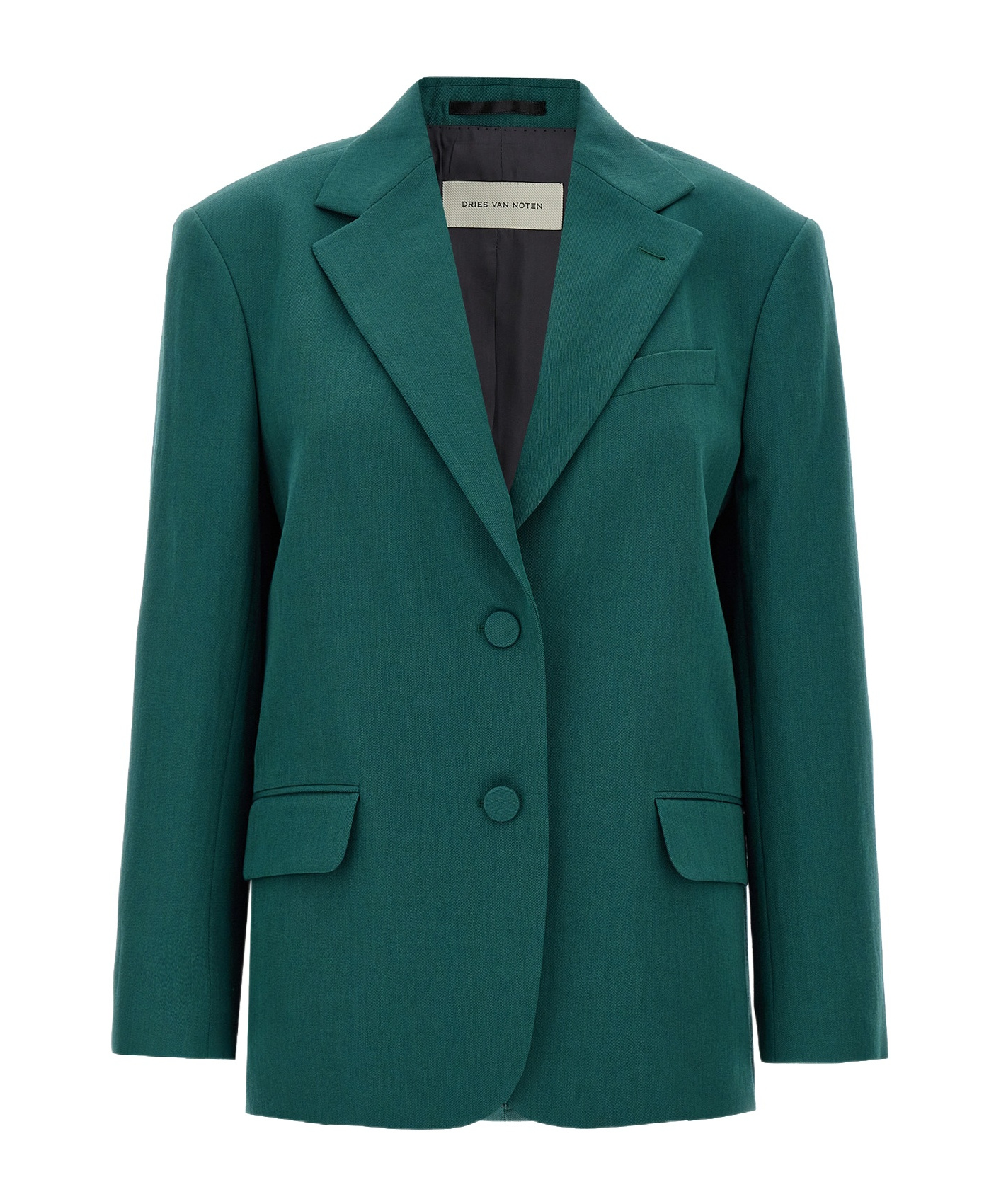 Dries Van Noten 'birdy' Blazer Back Vent In Blue