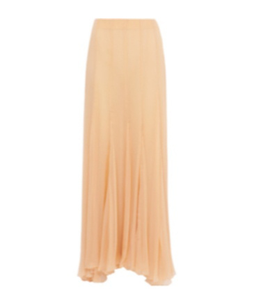 Chloé Fluid Maxi Skirt In Silk Mousseline In Pink
