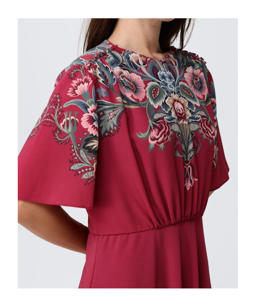 Etro Short Sleeve Dress In Red