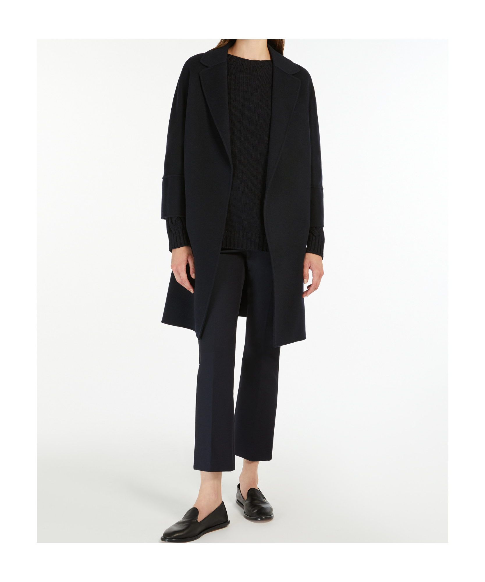 Shop Max Mara Short Double-faced Wool Coat