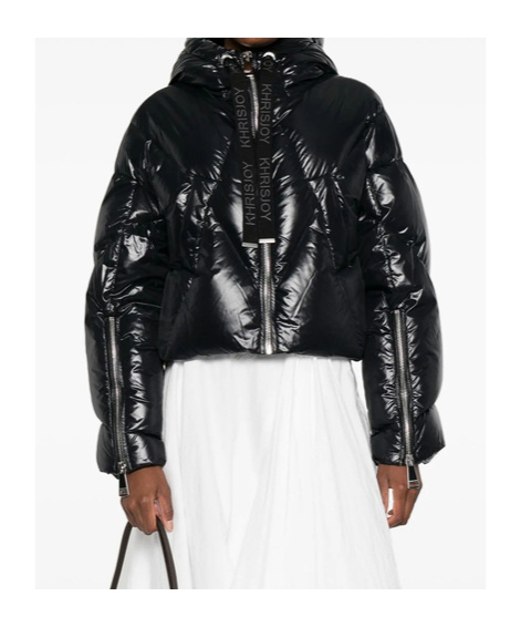 Khrisjoy Quilted-hooded Puffer Jacket In Black