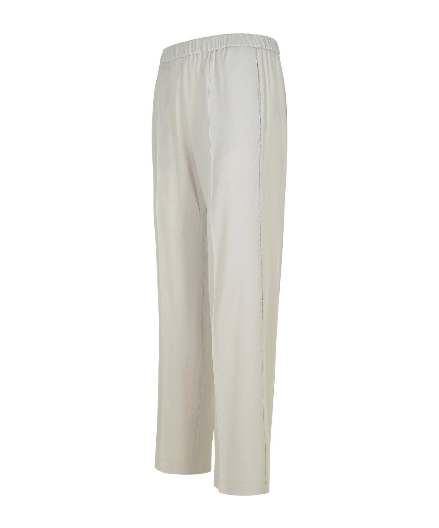 Fabiana Filippi Trousers Wide Leg Elastic Waistband In White