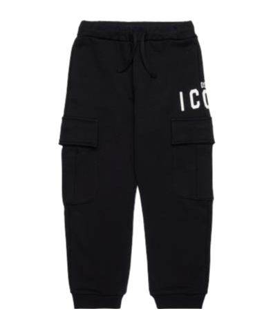 Dsquared2 Logo-print Cotton Track Pants In Black