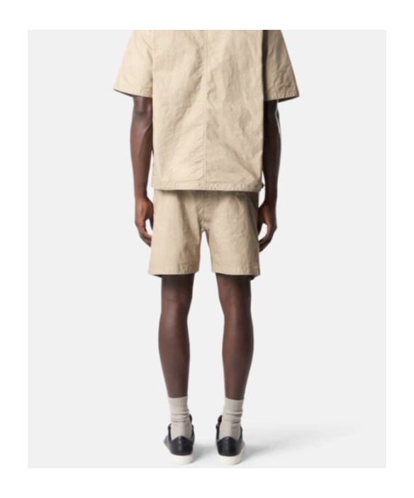 Stone Island Comfort Fit Bermuda Shorts With Panama Weave In Biscuits