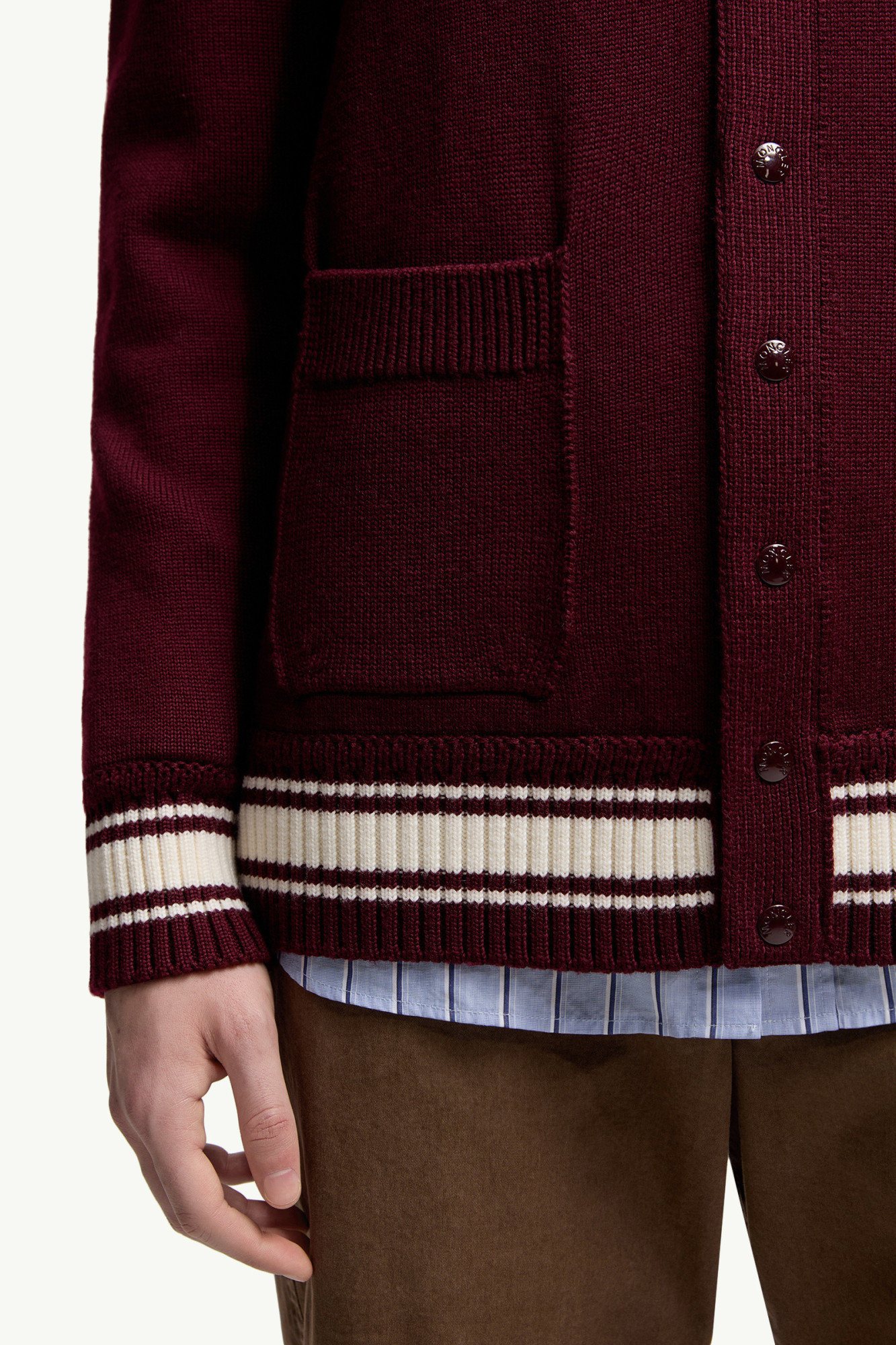 Moncler Virgin Wool Monogram Cardigan