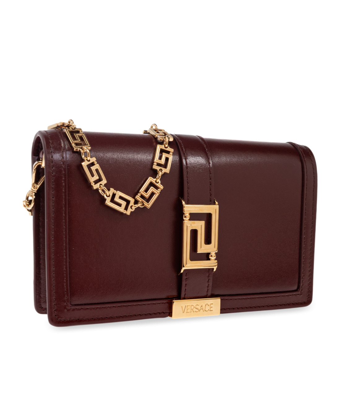 Versace Mini Greca Goddess Clutch Bag In Red