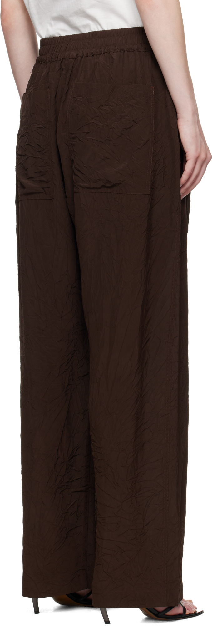Studio Nicholson Brown Capel Trousers In Brown