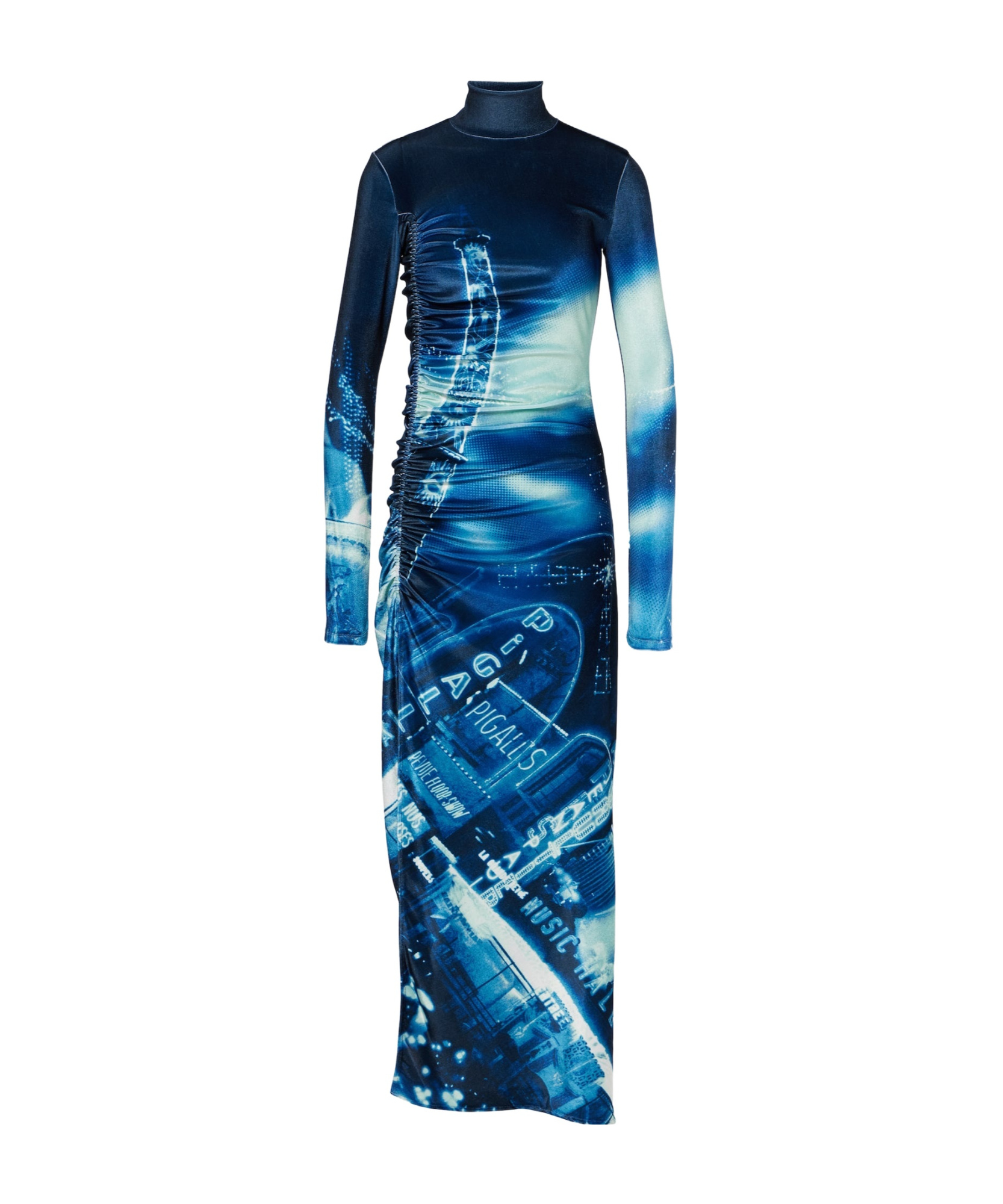 JEAN PAUL GAULTIER PIGALLE-PRINT VELVET DRESS