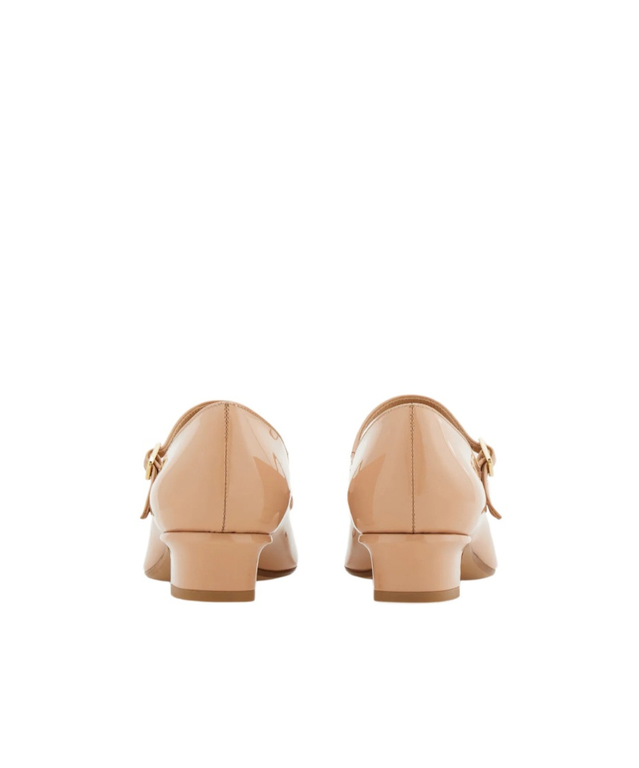 Ferragamo Mary Jane With Vara Bow In Neutral