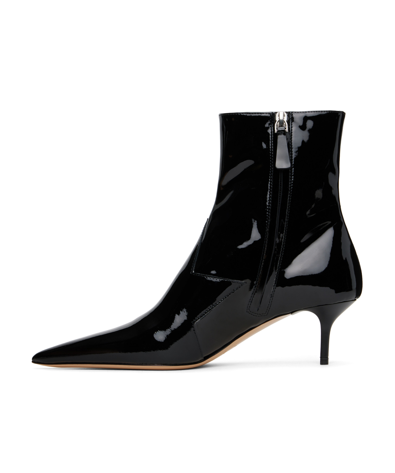 Shop Coperni Pointed Short Boots In Black