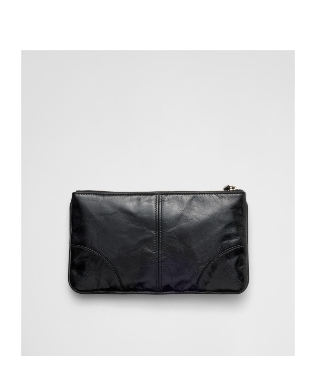 Prada Triangle-logo Wallet In Black