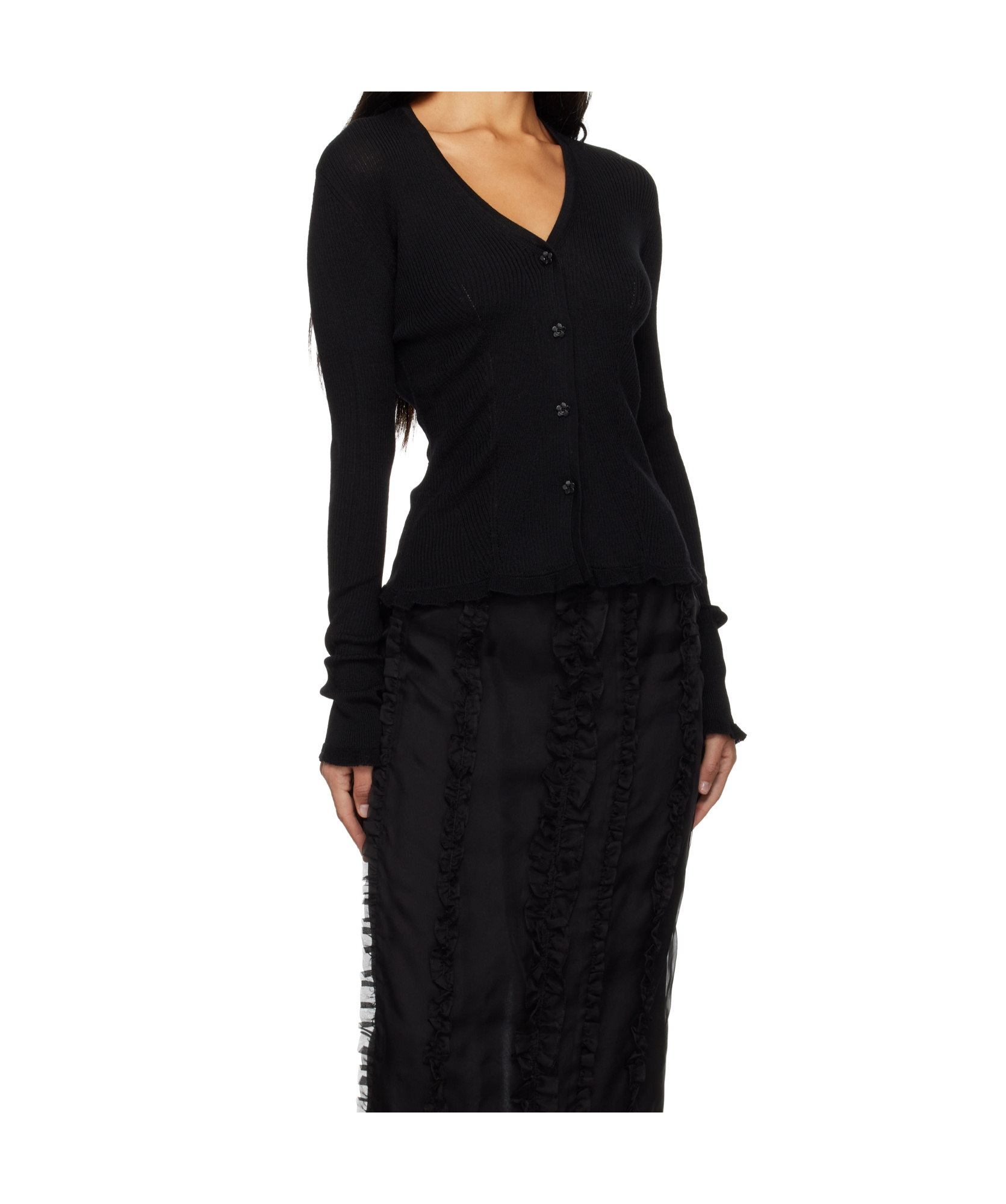 Cecilie Bahnsen Bessie Cardigan In Black