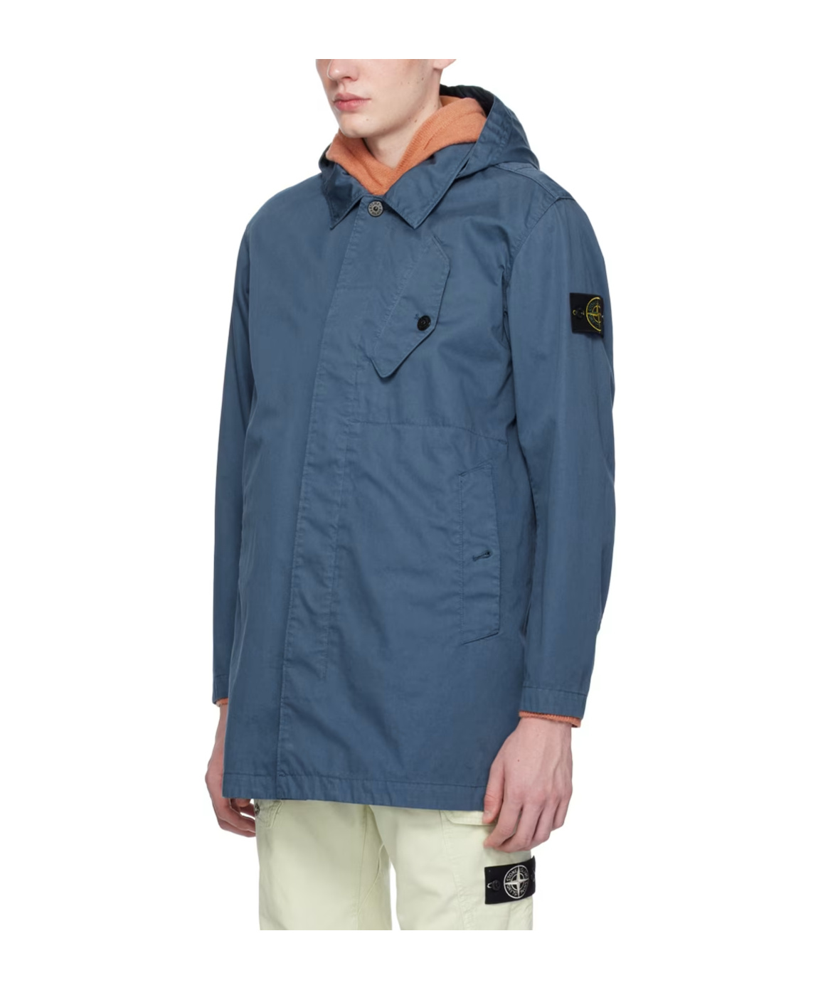 Stone Island Blue Patch Jacket In Blue