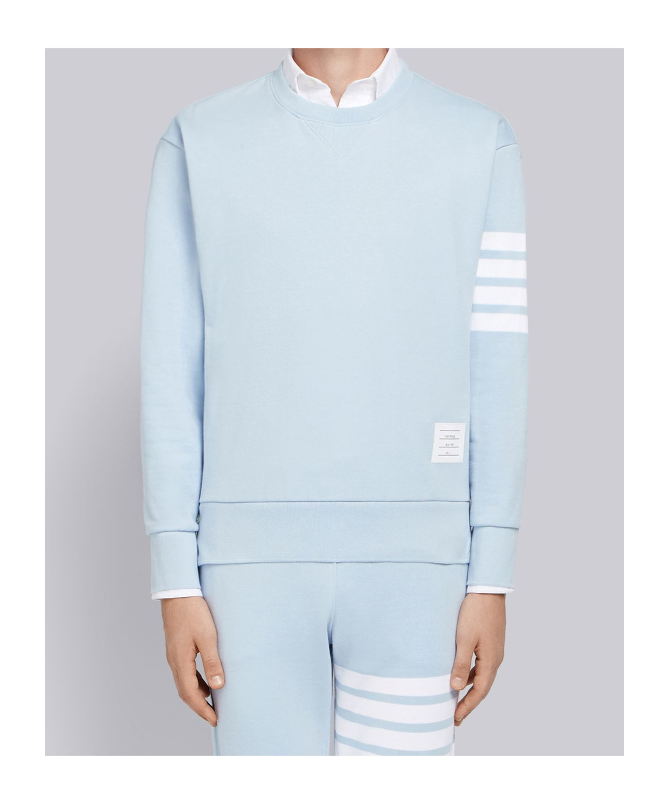 Thom Browne Engineered 4-bar Loopback Sweatshirt In Blue