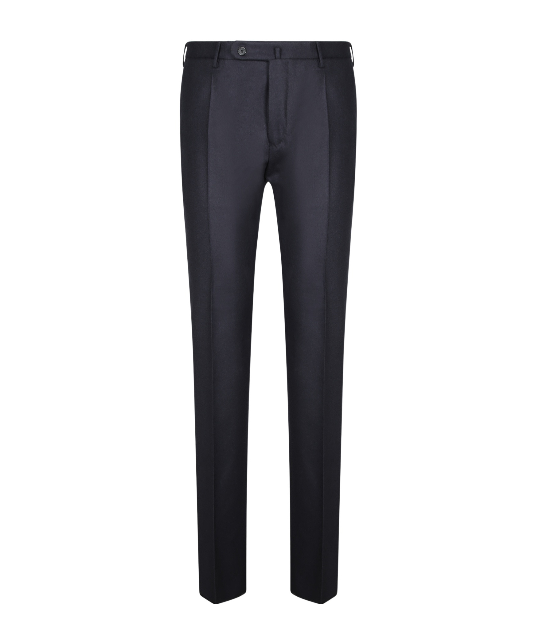 Incotex Dark Blue Wool Flannel Trousers In Blue
