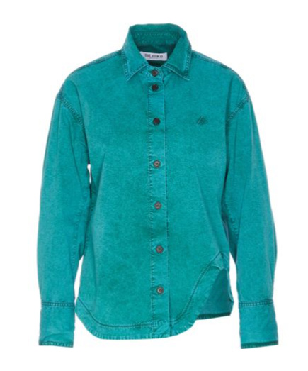 Attico Jacket Chest Pocket Regular Collar In Green