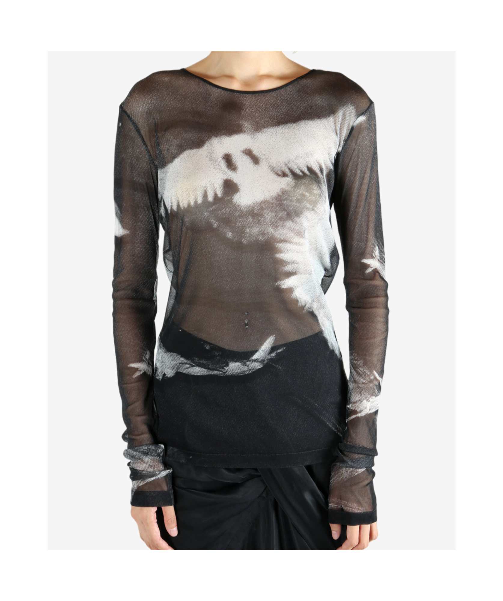 Ann Demeulemeester Long Sleeve T-shirt In Black