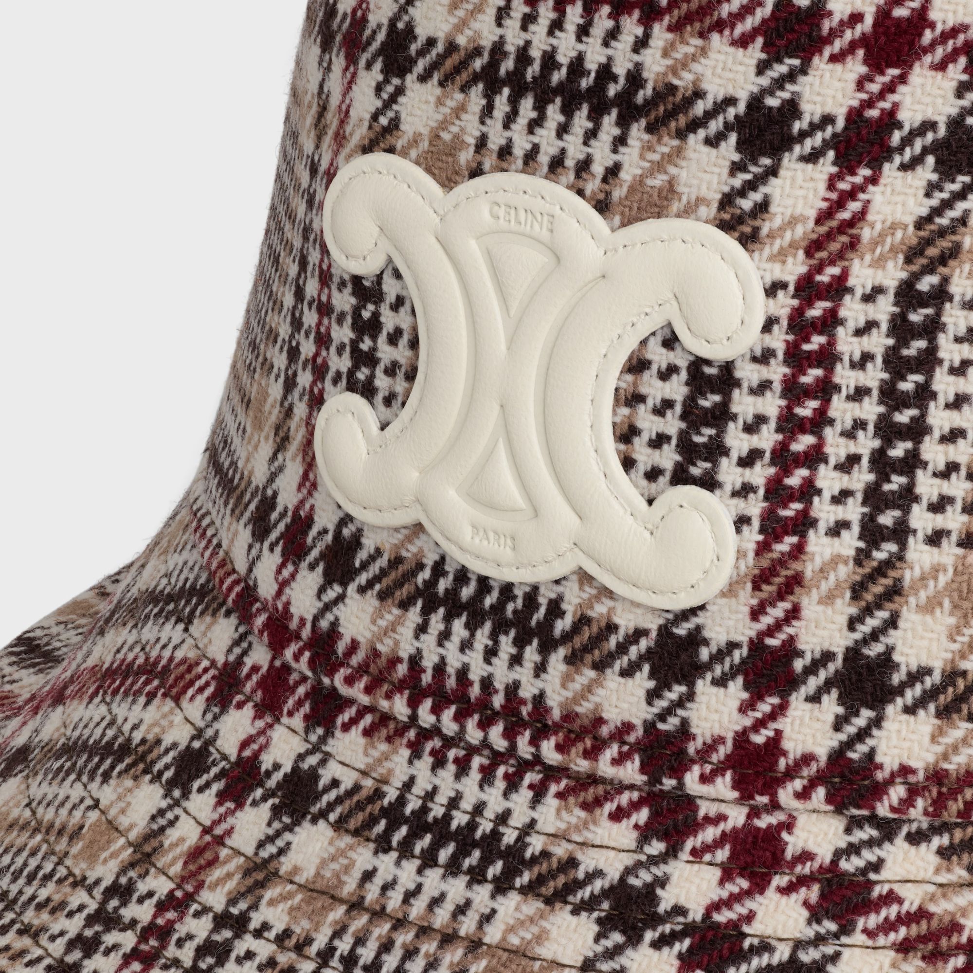 Celine Triomphe Bob In Prince Of Wales Wool