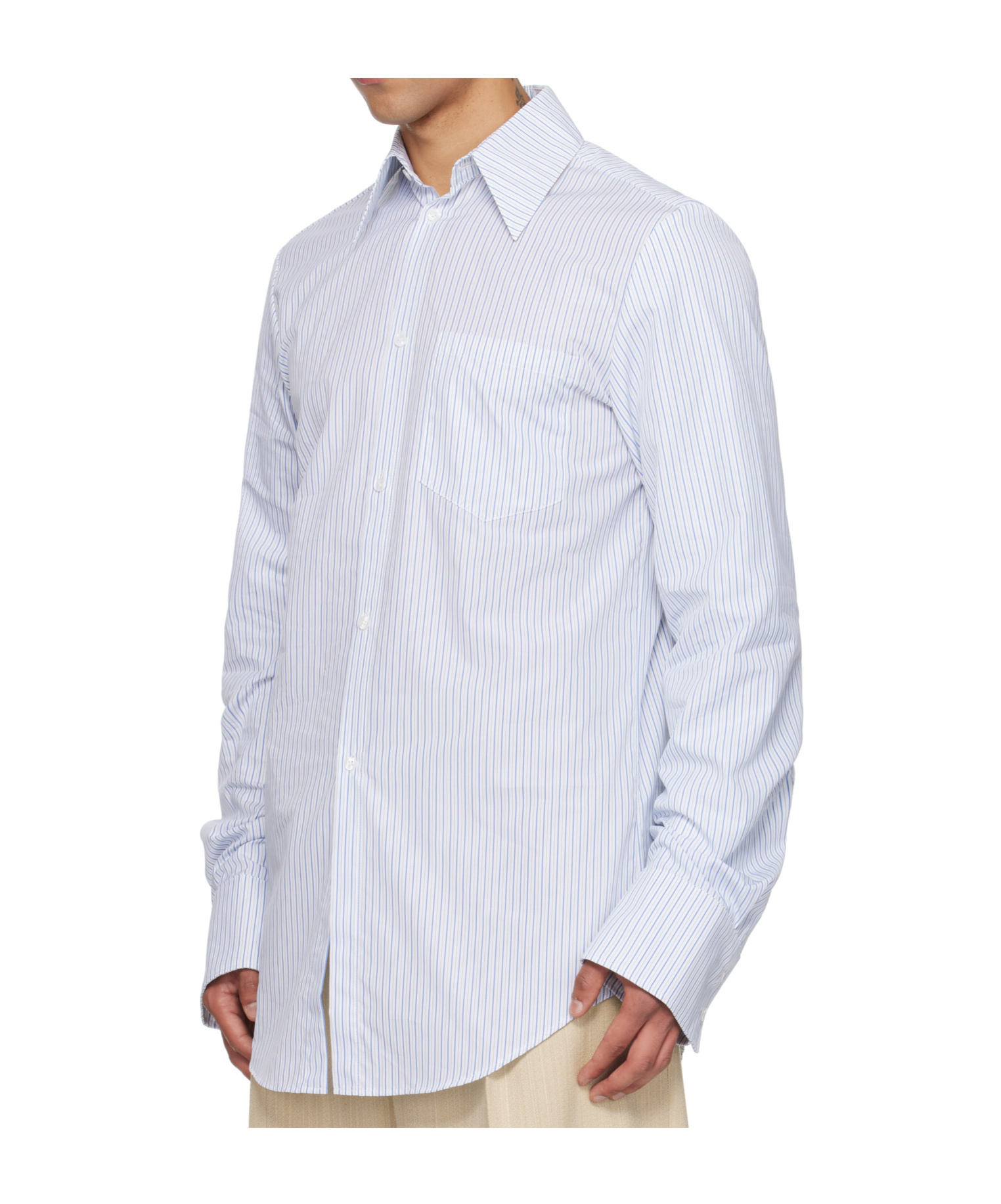 Egonlab Double Sleeves Shirt In White