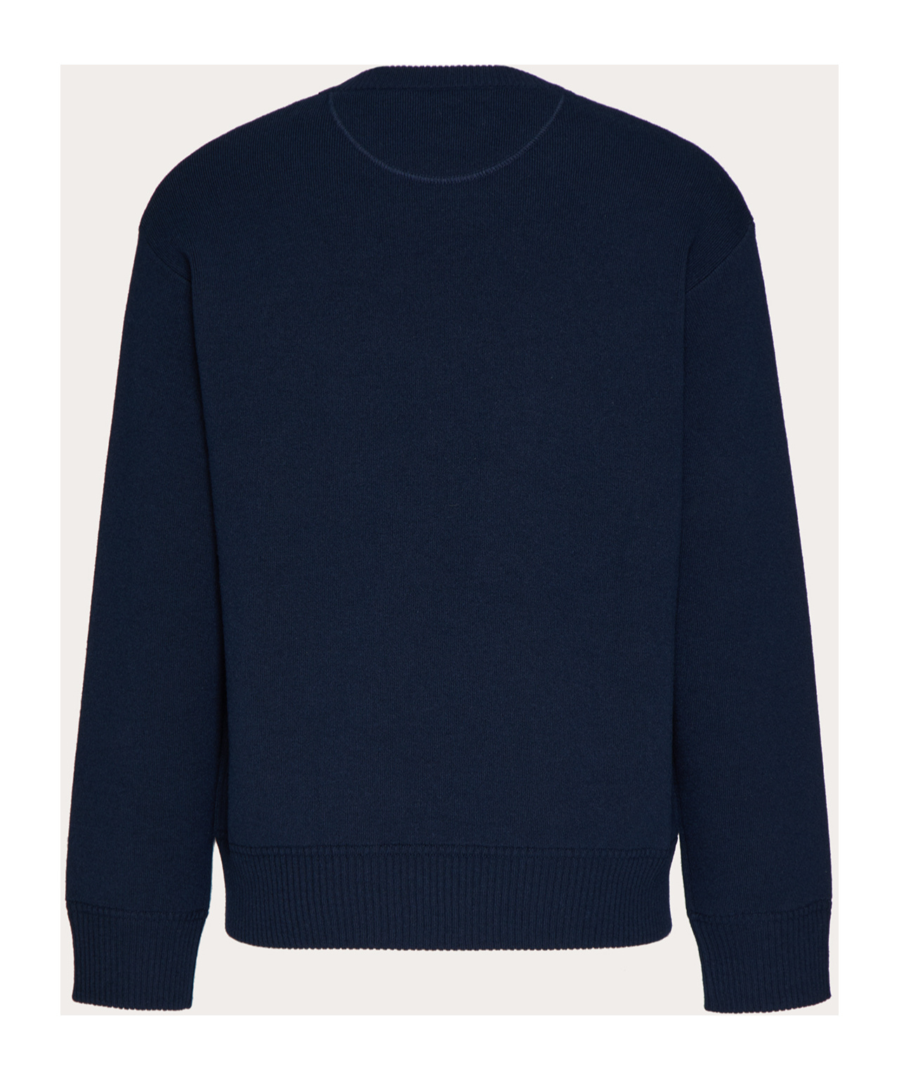 Valentino Embroidered-logo Knitted Jumper In Black
