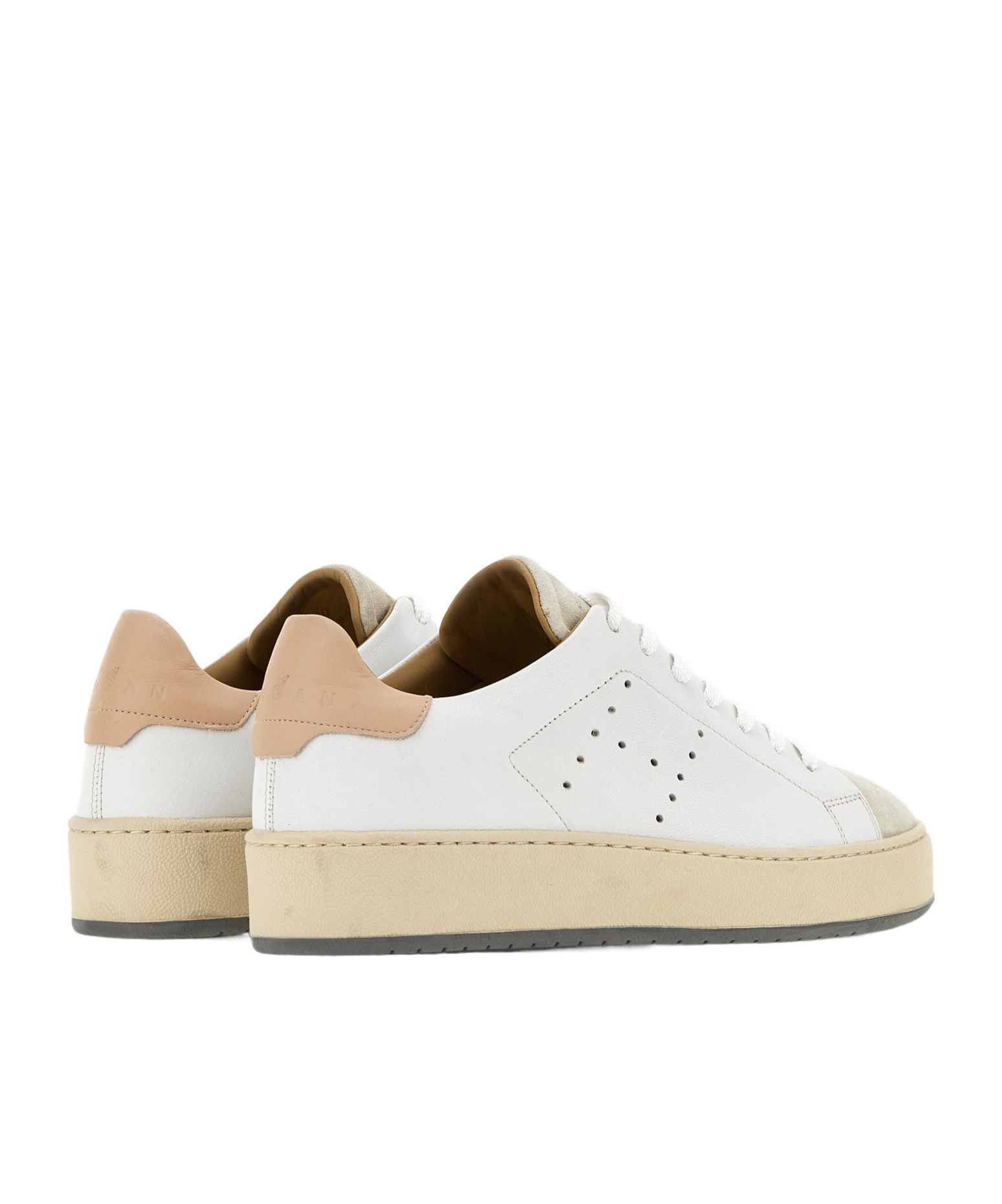Hogan Leather Sneakers With Suede Toe In White