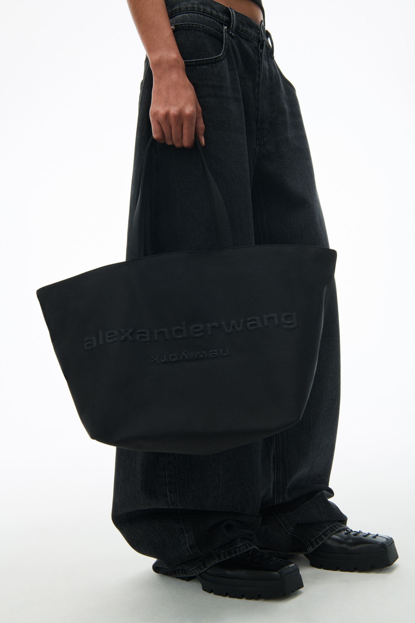 ALEXANDER WANG ALEXANDER WANG LOGO EMBOSSED POUCH TOTE BAG