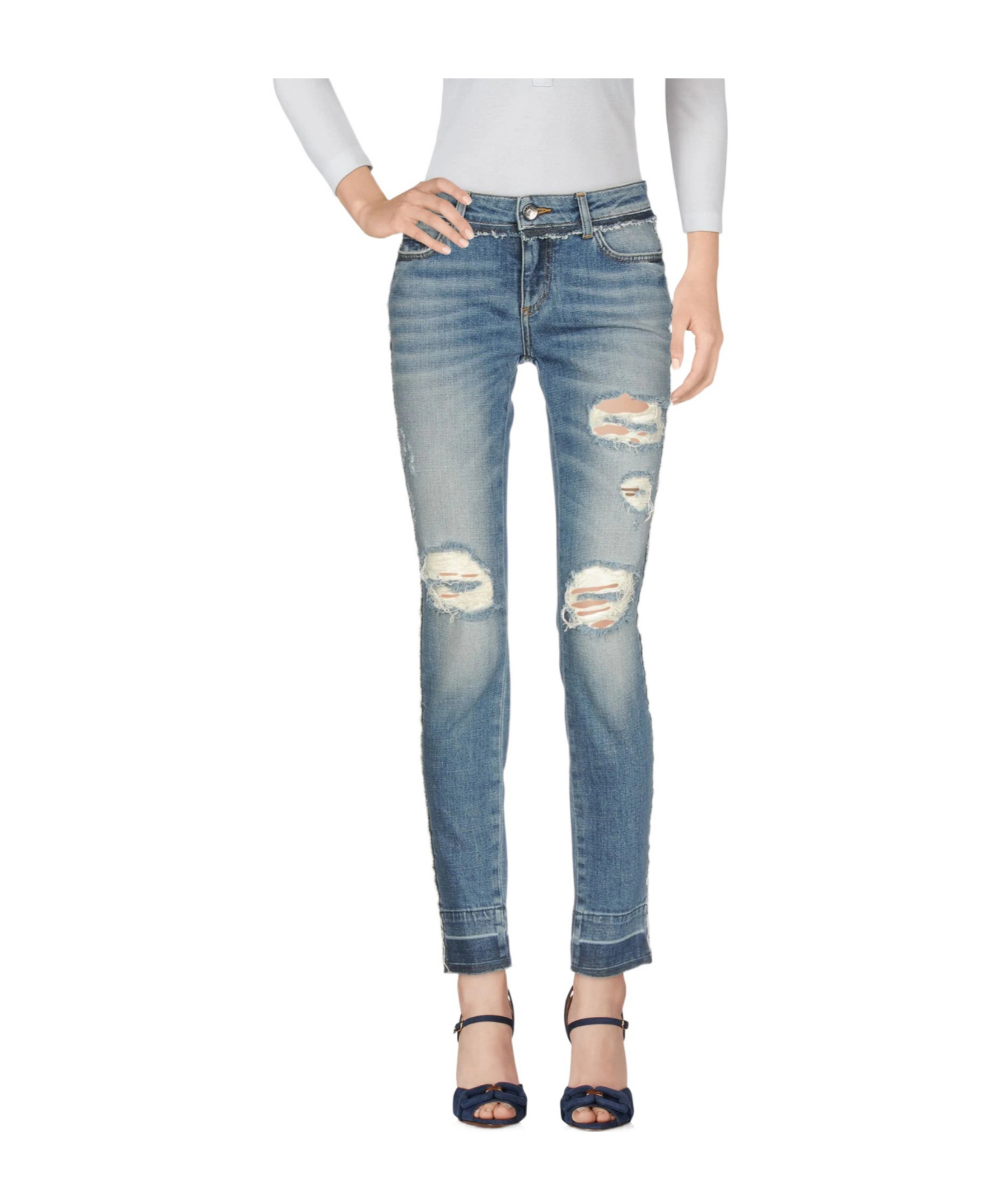 Dolce & Gabbana Medium Blue Jeans In Multicolor