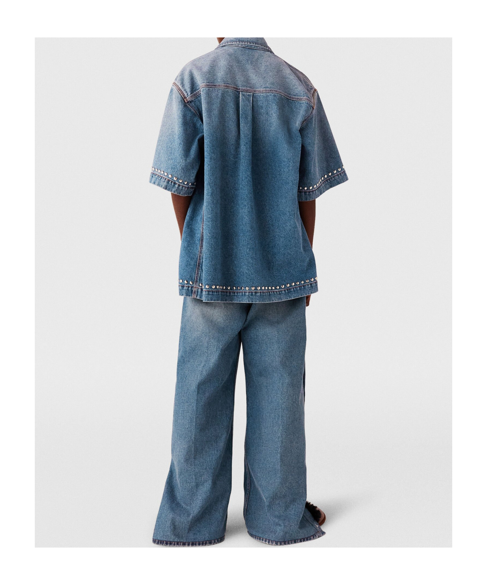 Stella Mccartney Popper-studded Bootcut Denim Jeans In Blue