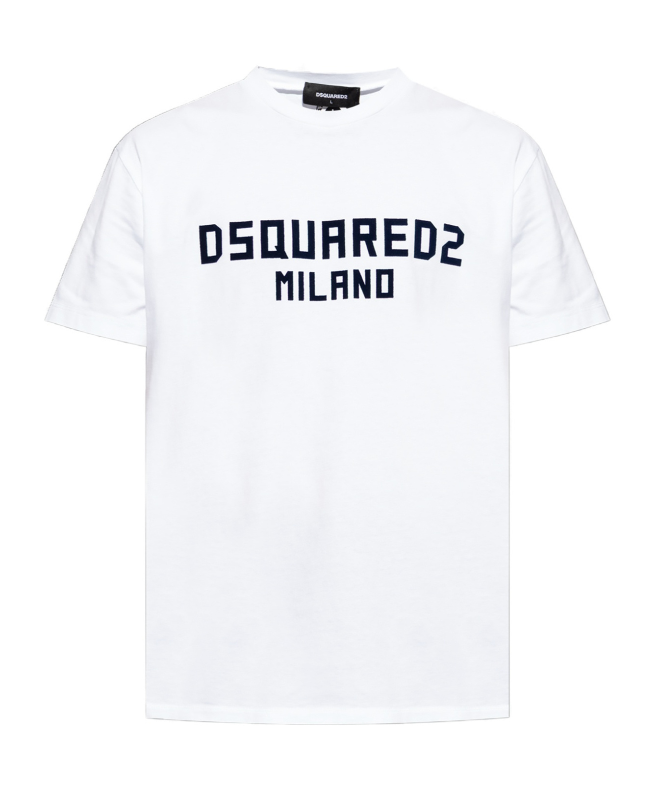 Dsquared2 White Crewneck T-shirt With Logo Lettering On The Front