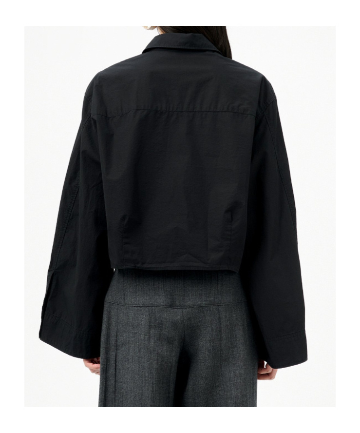 Our Legacy Wide-sleeve Cotton Shirt In Black