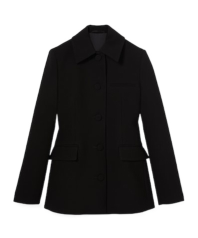 Gucci Wool Crêpe Jacket In Black
